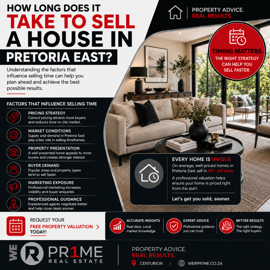 How Long Does It Take To Sell A House In Pretoria East?